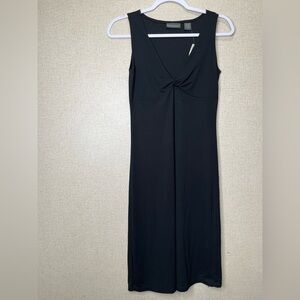 Banana Republic Black Ribbed V-Neck Midi Dress New! XS